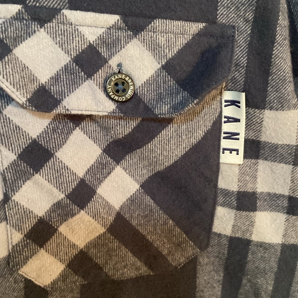 🔥EC🔥Kane Brewing Company 100% Cotton Classic Flannel Button Up Shirt. - Picture 3 of 7
